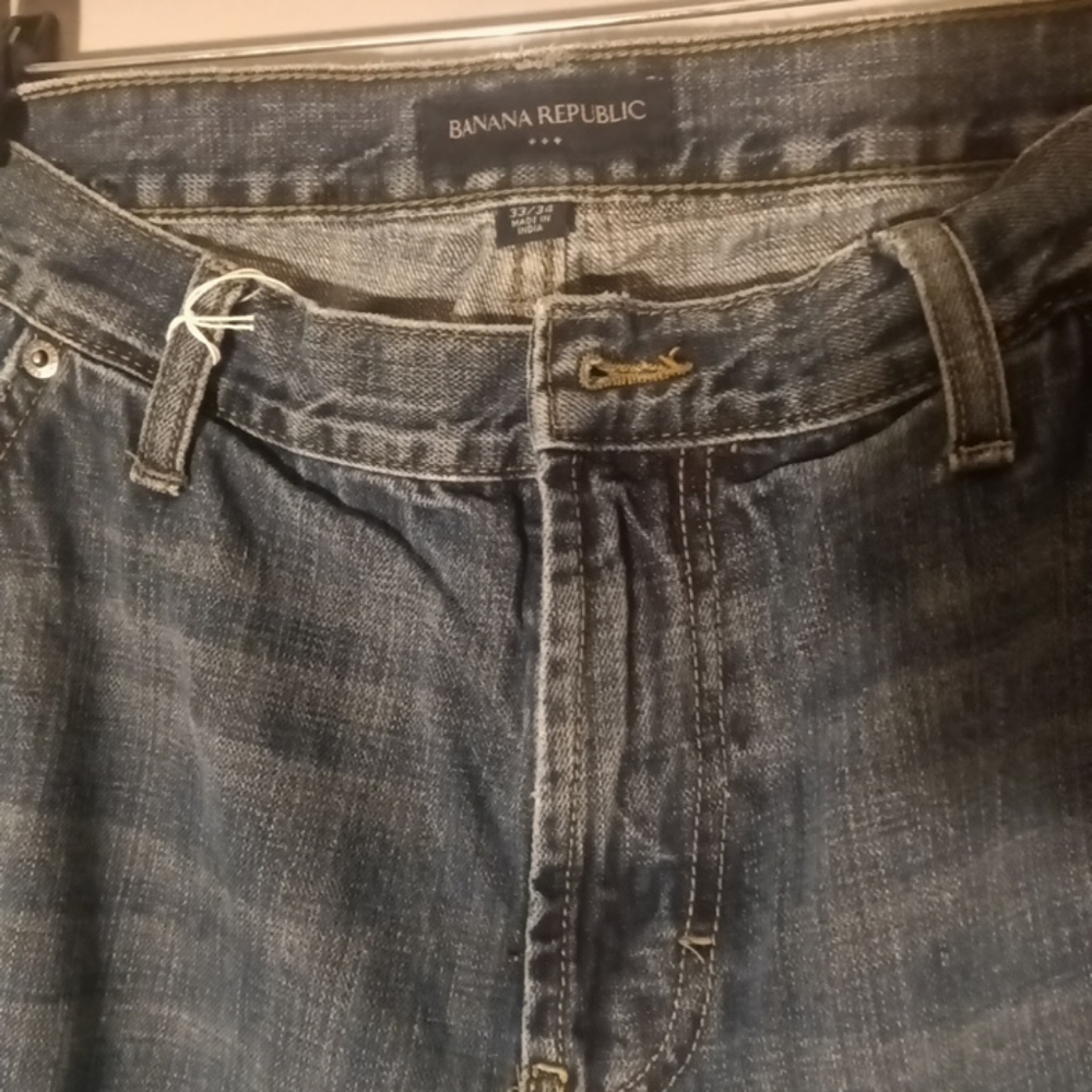 Banana Republic Modern Men's Utility Jeans Dark Wash 33x34 Relaxed Fit✨
